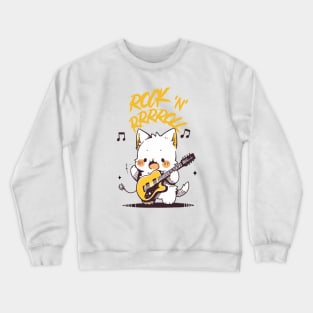 Rock 'n' Rrrroll! (Rock 'n' Roll Cat) Crewneck Sweatshirt